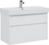 Тумба с раковиной Aquanet Nova Lite 90 белый (2 ящика)