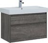 Тумба с раковиной Aquanet Nova Lite 90 дуб рошелье (2 ящика)