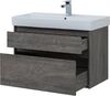 Тумба с раковиной Aquanet Nova Lite 90 дуб рошелье (2 ящика)