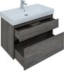 Тумба с раковиной Aquanet Nova Lite 90 дуб рошелье (2 ящика)