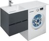 Тумба с раковиной Aquanet Алвита 120 L серый антрацит