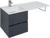 Тумба с раковиной Aquanet Алвита 120 L серый антрацит
