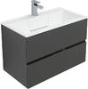 Тумба с раковиной Aquanet Алвита 80 серый антрацит
