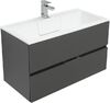 Тумба с раковиной Aquanet Алвита 90 серый антрацит
