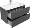 Тумба с раковиной Aquanet Алвита 90 серый антрацит