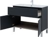 Тумба с раковиной Aquanet Алвита New 100 1 ящик, 2 дверцы, антрацит