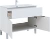 Тумба с раковиной Aquanet Алвита New 100 1 ящик, 2 дверцы, белый матовый