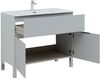 Тумба с раковиной Aquanet Алвита New 100 1 ящик, 2 дверцы, серый