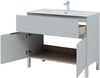 Тумба с раковиной Aquanet Алвита New 100 1 ящик, 2 дверцы, серый