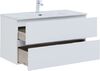 Тумба с раковиной Aquanet Алвита New 100 2 ящика, белый матовый