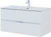 Тумба с раковиной Aquanet Алвита New 100 2 ящика, белый матовый
