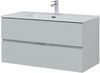Тумба с раковиной Aquanet Алвита New 100 2 ящика, серый