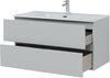 Тумба с раковиной Aquanet Алвита New 100 2 ящика, серый