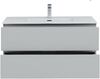 Тумба с раковиной Aquanet Алвита New 100 2 ящика, серый