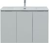 Тумба с раковиной Aquanet Алвита New 100 3 дверцы, серый