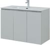 Тумба с раковиной Aquanet Алвита New 100 3 дверцы, серый
