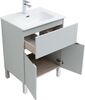 Тумба с раковиной Aquanet Алвита New 60 1 ящик, 2 дверцы, серый