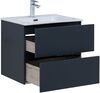 Тумба с раковиной Aquanet Алвита New 60 2 ящика, антрацит
