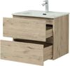 Тумба с раковиной Aquanet Алвита New 60 2 ящика, дуб веллингтон белый