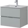Тумба с раковиной Aquanet Алвита New 60 2 ящика, серый