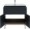 Тумба с раковиной Aquanet Алвита New 80 1 ящик, 2 дверцы, антрацит