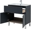 Тумба с раковиной Aquanet Алвита New 80 1 ящик, 2 дверцы, антрацит