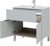 Тумба с раковиной Aquanet Алвита New 80 1 ящик, 2 дверцы, серый