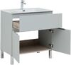 Тумба с раковиной Aquanet Алвита New 80 1 ящик, 2 дверцы, серый