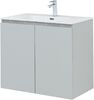 Тумба с раковиной Aquanet Алвита New 80 2 дверцы, серый