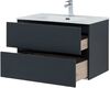 Тумба с раковиной Aquanet Алвита New 80 2 ящика, антрацит