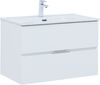 Тумба с раковиной Aquanet Алвита New 80 2 ящика, белый матовый