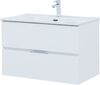 Тумба с раковиной Aquanet Алвита New 80 2 ящика, белый матовый