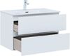 Тумба с раковиной Aquanet Алвита New 80 2 ящика, белый матовый