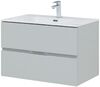 Тумба с раковиной Aquanet Алвита New 80 2 ящика, серый