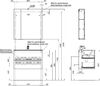 Тумба с раковиной Aquanet Алвита New 80 2 ящика, серый