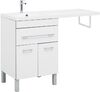 Тумба с раковиной Aquanet Верона 120 L белый (напольная, 1 ящик, 2 дверцы)