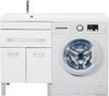Тумба с раковиной Aquanet Верона 120 L белый (напольная, 1 ящик, 2 дверцы)