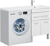 Тумба с раковиной Aquanet Верона 120 R белый (напольная, 1 ящик, 2 дверцы)