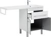 Тумба с раковиной Aquanet Верона 120 R белый (напольная, 1 ящик, 2 дверцы)