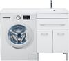 Тумба с раковиной Aquanet Верона 120 R белый (напольная, 1 ящик, 2 дверцы)