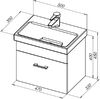 Тумба с раковиной Aquanet Верона 50 (Moduo Slim) белый