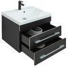 Тумба с раковиной Aquanet Верона 58 New черный матовый