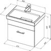 Тумба с раковиной Aquanet Нота 50 (Moduo Slim) белый