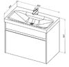Тумба с раковиной Aquanet Палермо (Moduo) 80 белый