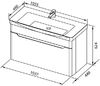 Тумба с раковиной Aquanet София 105 белый