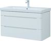 Тумба с раковиной Aquanet София 105 белый глянец (2 ящика)