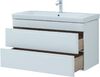 Тумба с раковиной Aquanet София 105 белый глянец (2 ящика)