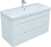 Тумба с раковиной Aquanet София 105 белый глянец (2 ящика)