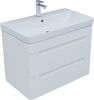 Тумба с раковиной Aquanet София 80 белый глянец (2 ящика)