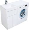 Тумба с раковиной Aquanet Токио 110 L белый (напольная, 1 ящик, 2 дверцы)